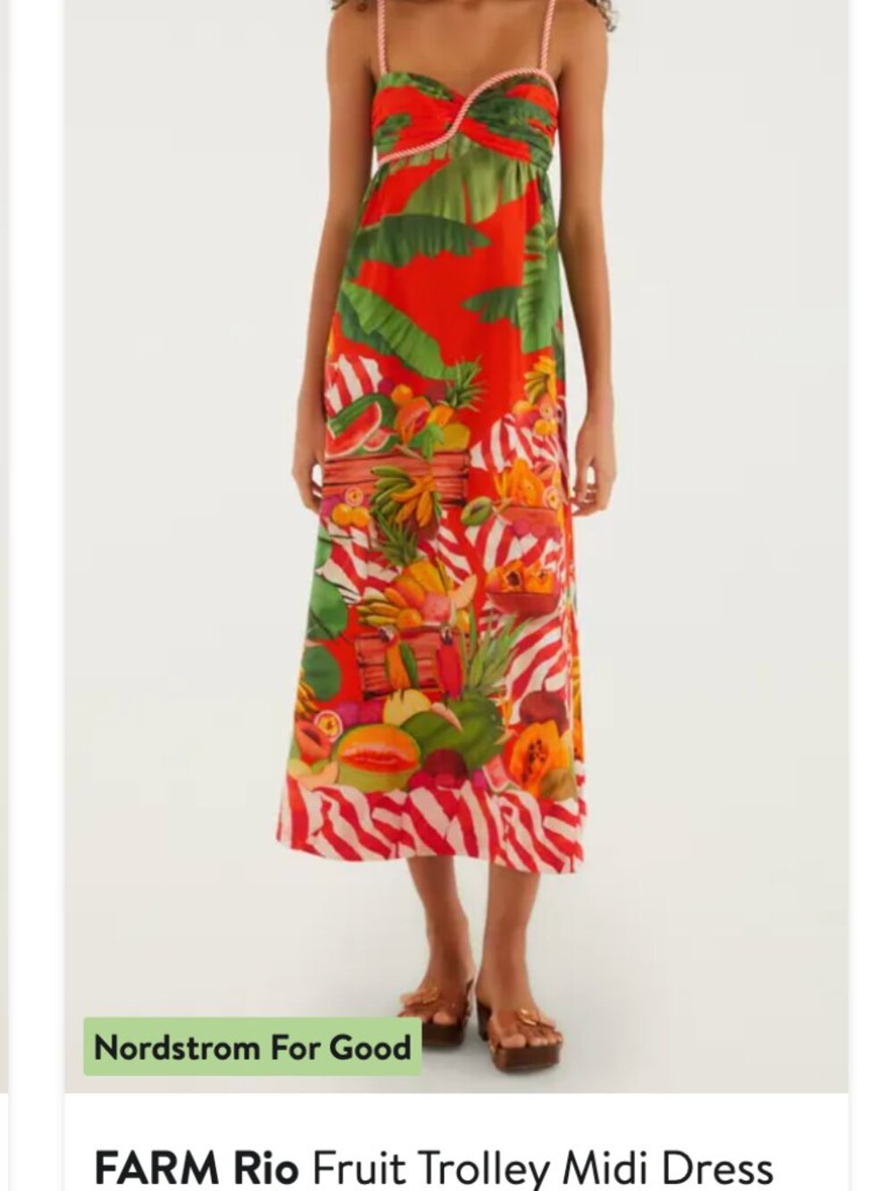 NWT Stunning, colorful midi dress by FARM Rio. Current at Nordstrom at $270